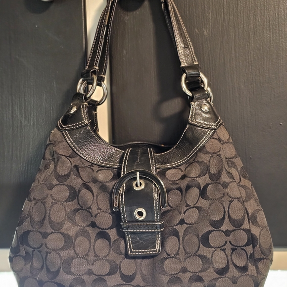 Coach Black and Brown Shoulder Bag - Picture 1 of 2